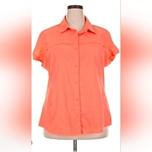 Magellan Outdoors Women's Fishing Shirt (2) Moisture Wicking Shoulder Vents